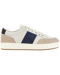 Hogan - Weiße ledersneakers mit blauen details - Lyst