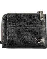Guess - Sleek Leather Wallet With Contrasting Accents - Lyst