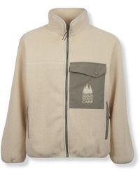 Maison Kitsuné - Jassen ,Polyester Camp Fleece Jacket - Lyst