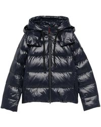 Peuterey - Jassen ,Blauw ,Leer Gewatteerde Jas - Lyst