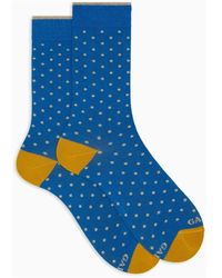 Gallo - Kurze Hellblaue Baumwollsocken Für Herren Mit Tupfenmuster - Lyst