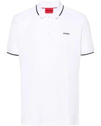 BOSS - Weiße polo-sweater mit logodetail - Lyst