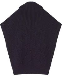 Lanvin - Truien & Vesten ,Blauw ,Wol Diamond Detail Sweater - Lyst