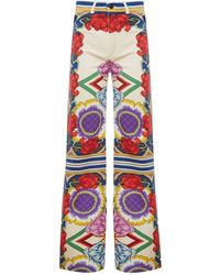 La DoubleJ - Broeken ,Veelkleurig ,Katoen Retro Romance Flare Jeans - Lyst