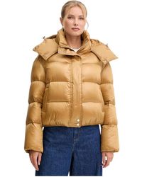 Patrizia Pepe - Jassen ,Bruin ,Nylon Donsjack - Lyst