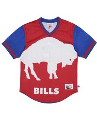 Mitchell & Ness - Fitness ,Veelkleurig ,Polyester Nfl Jumbotron 3.0 Mesh V-Hals - Lyst