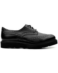 Tricker's - Schwarze flache schuhe - Lyst