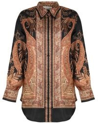 Zimmermann - Overhemden ,Veelkleurig ,Hypnotic Satin Shirt - Lyst