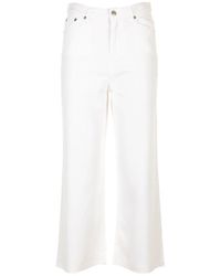 Roy Rogers - Weiße rita cropped hose - Lyst