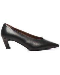 Evaluna - Schwarze Leder Spitze Absatzschuhe - Lyst