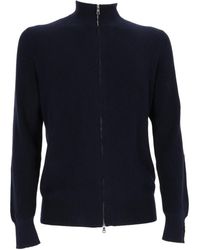 Ballantyne - Truien & Vesten ,Blauw ,Katoen Maglia Con Zip - Lyst