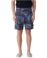 Mason's - Korte Broeken ,Blauw ,Katoen Chile M74 Cargo Bermuda - Lyst
