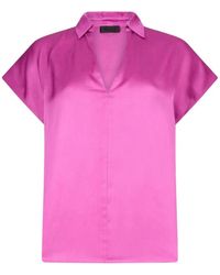 Liu Jo - Overhemden ,Roze ,Satijn Satijnen Blouse - Lyst