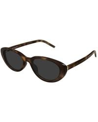 Saint Laurent - 55Mm Round Sunglasses - Lyst