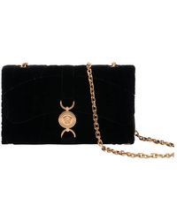Versace - Tassen ,Zwart ,Katoen Kleio Mini Crossbody - Lyst