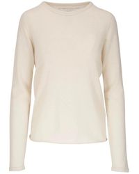 Majestic Filatures - Kaschmir Pullover Bianco Aw25 - Lyst