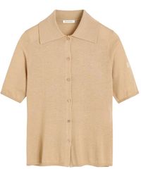 By Malene Birger - Overhemden ,Wol Donker Zand Poloshirt Minimalistische Chic - Lyst