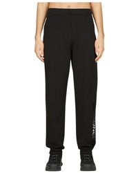 Moncler - Broeken ,Zwart ,Katoen Logo Print Trainingsbroek - Lyst
