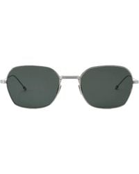 Thom Browne - Accessoires ,Grijs ,Rechthoekige Zonnebril - Lyst
