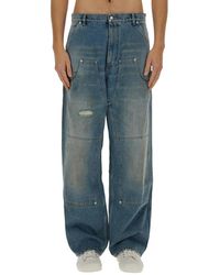 Moschino - Jeans ,Blauw ,Katoen Loose-Fit Jeans - Lyst