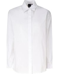 Pinko - Camisa blanca clásica con bordado de logo - Lyst