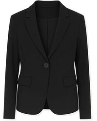 2-Biz - Jassen ,Zwart ,Polyester Zwarte Illie Blazer Met Zakkleppen - Lyst