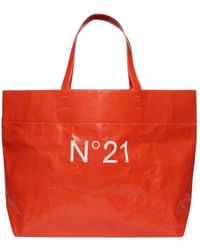 N°21 - Borsa shopper arancione design quadrato - Lyst