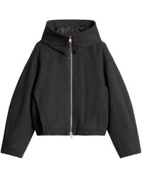Marc O' Polo - Jassen ,Grijs ,Wol Woven Outdoor Jassen - Lyst