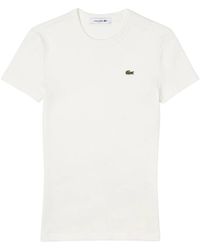 Lacoste - T-Shirt En Polo Bianco - Lyst