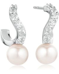 Sif Jakobs Jewellery - Silber ohrringe mit zirkonia und perle - Lyst