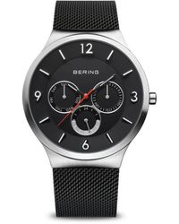 Bering - Accessoires ,Zwart ,Klassiek Milanese Kwarts Horloge - Lyst