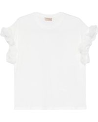 Twinset - Katoenen Jersey T-Shirt - Lyst