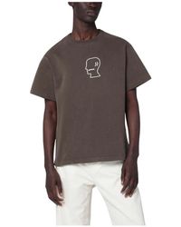 Brain Dead - Tops ,Bruin ,Katoen T-Shirt - Lyst