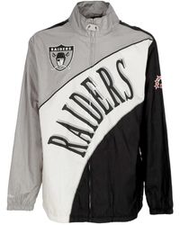 Mitchell & Ness - Jassen ,Veelkleurig ,Polyester Retro Windbreaker Met Oakland Raiders Print - Lyst