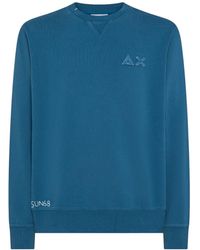 Sun 68 - F45135/80 Avio Scr Sweatshirt Vintage-Fleece - Lyst