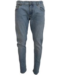 Dolce & Gabbana - Blaue waschung slim fit baumwoll-denim-jeans - Lyst