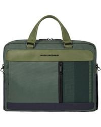 Piquadro - Grüne handtasche arbeitsaktentasche anti-rfid - Lyst