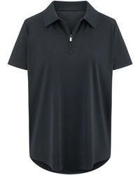 Riani - Tops ,Zwart ,Polo-Stijl Shirt Met Ritssluiting - Lyst