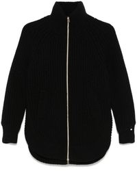 Herno - Truien & Vesten ,Zwart ,Nylon Cardigan Van Infinity Wool En Ultralight Nylon - Lyst