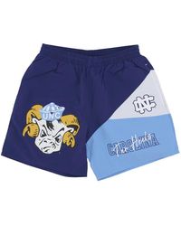 Mitchell & Ness - Fitness ,Veelkleurig ,Polyester Vintage Ncaa Geweven Shorts Met Logo - Lyst