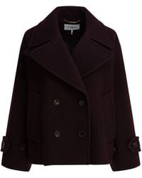 Chloé - Bordeaux Wollen Jas Aw25 - Lyst