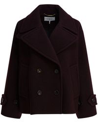 Chloé - Bordeaux Wollen Jas Aw25 - Lyst
