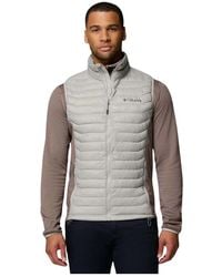 Columbia - Fitness ,Grijs ,Leer Powder Pass Hybrid Vest - Lyst