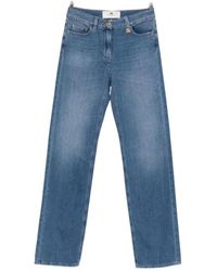 Elisabetta Franchi - Straight Fit Jeans - Lyst