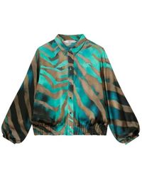 Summum - Bedruckte Geraffte Bluse - Lyst