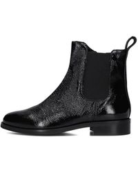 Notre-v - Schwarze Leder Stiefeletten - Lyst