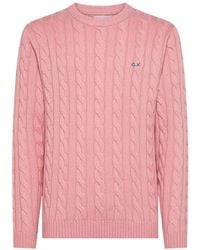 Sun 68 - K45138/57 Pullover Mit Zopfmuster L/S Mit Zöpfen - Lyst