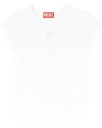 DIESEL - Tops ,Wit ,Katoen T-Angie T-Shirt - Lyst