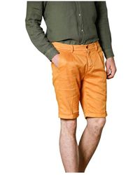 Mason's - Karotten fit leinen-baumwoll chino bermuda shorts - Lyst