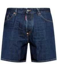 DSquared² - Korte Broeken ,Blauw ,Denim Bro Denim Shorts - Lyst